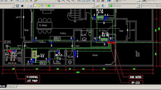 Gambar Autocad Pekerjaan Elektrikal Rumah Dua Lantai