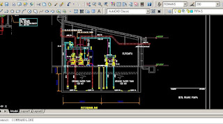 Referensi Gambar Autocad Ruang Pompa