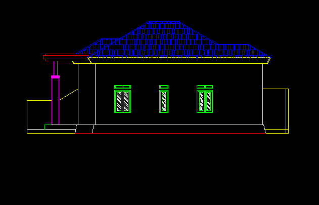 Autocad Rumah perumahan tipe 72