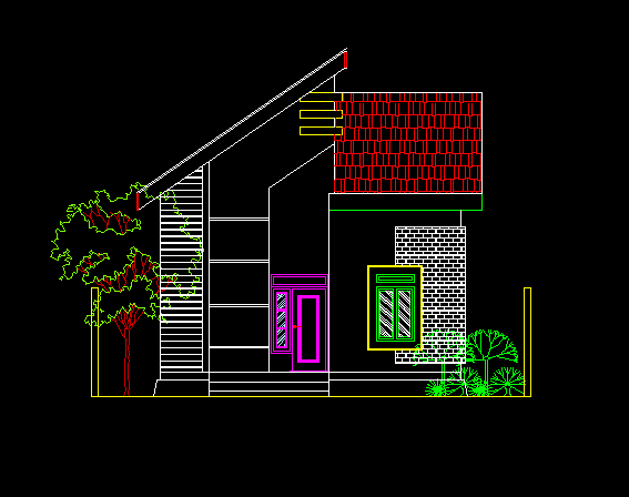 Gambar autocad rumah perumahan tipe 60